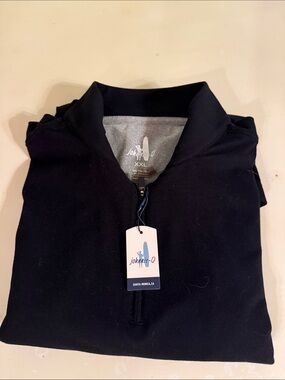 johnnie-O Men's Black Half-Zip Pullover